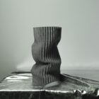 Teksturowany wazon ze szklanym wkładem | Druk 3D