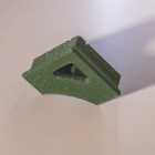 Kątowy uchwyt stolarski narożny 90° do skręcania montażu korpusów 18mm | Zielony