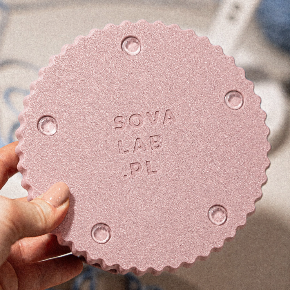 Składany kołowrotek - stojak na włóczkę | Yarn spinner - PASTEL PINK
